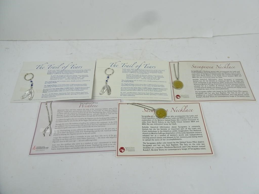 Lot of 5 American Indian Story Jewelry -
