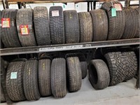 19 +/- USED TIRES - NO RACK- MUST TAKE ALL