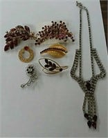 Necklace and Brooches