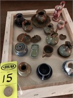 15 Pc Seagrove Minature Pottery, Latham & Other