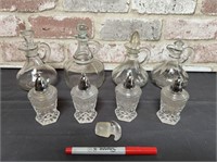 BOX LOT: 8 PCS CLEAR GLASS S&P SETS &