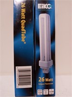 2-26 watts Eiko quad fluorescent light bulb (new)
