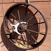 26” Antique Metal Wagon Wheel