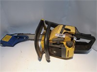 YELLOW MCCULLOCH CHAIN SAW W/ LOG WIZZARD END