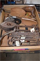 Collectible Vintage Tools, Wood Items in Box
