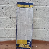 Vintage"Michelin Tyre" Pressure Sign - Plastic