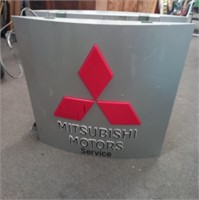"Mitsubishi Motors Service" Dealership Sign with