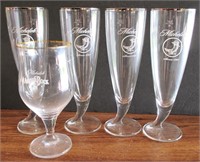 (5) Michelob Beer Glasses