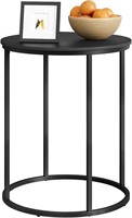 20" Round Wood Top End Table (Black)