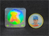 1989 Topps #34 George Brett Tin Cap & 1990 Upper