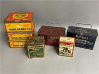 Collection of Vintage Tobacco Advertising Tins