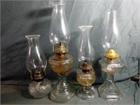 Fantastic Assortment of Vintage Oil Lamps Measure