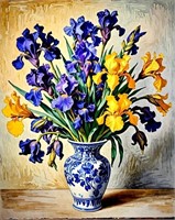 Irises In Vase 3 LTD EDT  Signed Van Gogh Limited