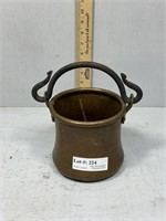 Hand hammered copper kettle