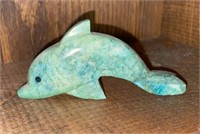 Small Vintage Natural Stone Dolphin Figurine