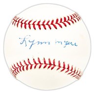 Lynn Myers Signed baseball Beckett COA