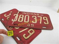 INDIANA LINCESE PLATES