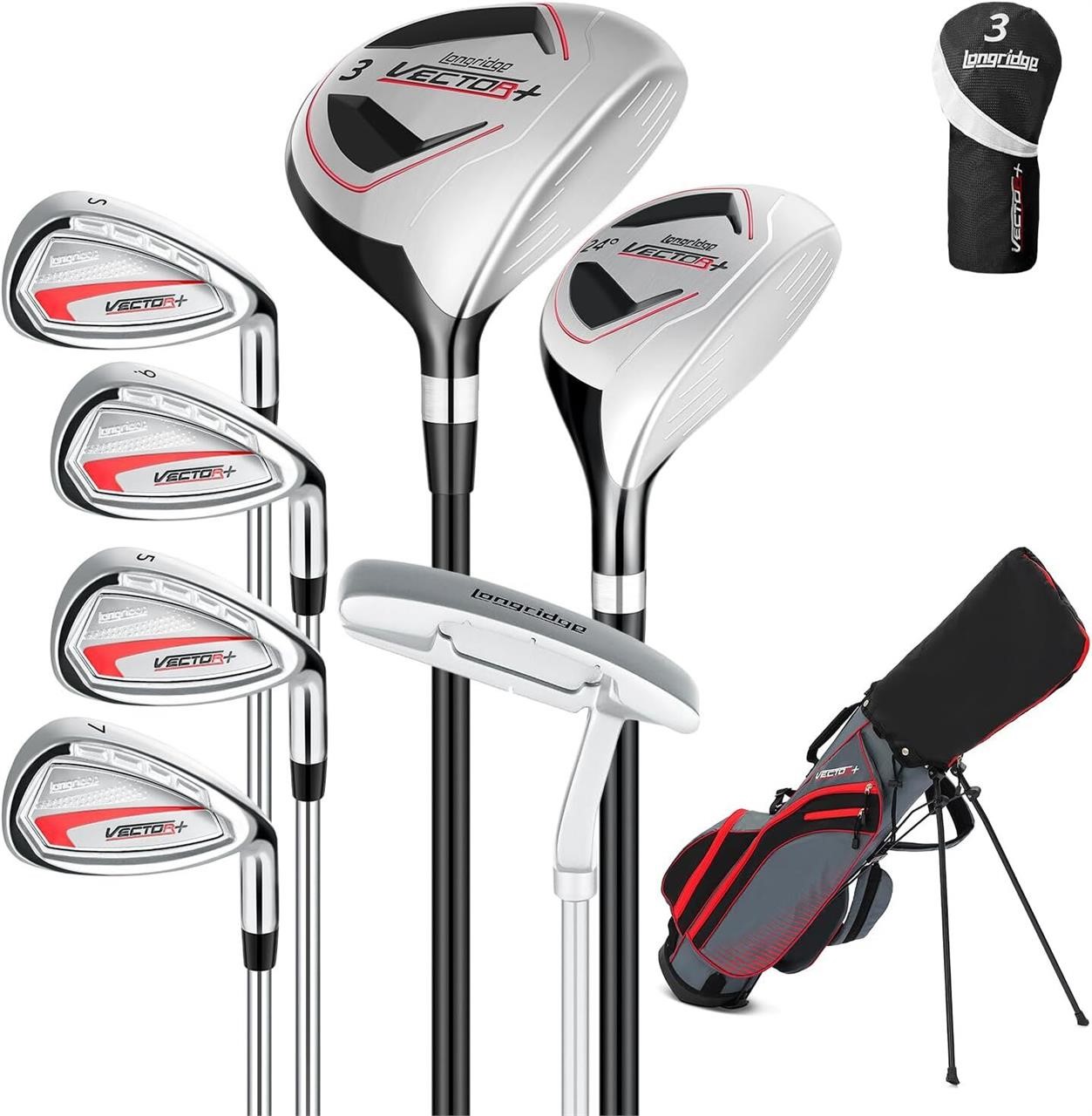 8 Pc Mens Golf Club Set w/ Stand Bag (Right)