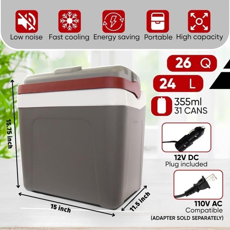 Koolatron 12V Car Fridge 24L/26QT