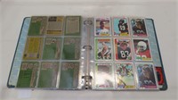 binder of football trading cards