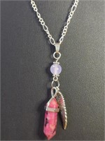 925 stamped 20-in necklace with angel wing chakra