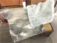 LOT OF 2 GREY RUGS