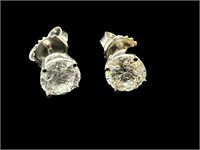 14K WHITE GOLD 2.16 CT. DIAMOND STUD EARRINGS