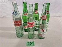 7 – Vintage Large Soda Bottles, Most are 16 oz.