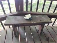 Custom made wooden bench