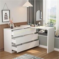 Rotating Desk/Dressser 6-Drawer White $264 Retail