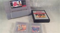 Super Nintendo, Atari with 1 GameBoy games 1