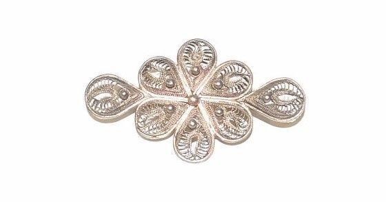 Vintage Mexico Silver Filigree Brooch