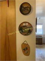 commemorative plates and wall hangings and wall