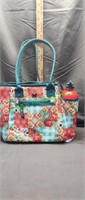 Pioneer woman lunch bag tote with water bottle