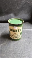 Quaker Oil Corp Metal Grease Tin