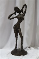 A Signed Marilyn Simon Solid Bronze Statue