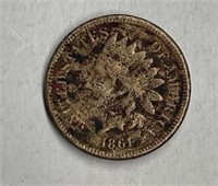 1861 INDIAN HEAD PENNY