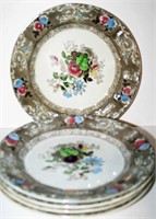 5-10" Ironstone Transferware Dinner Plates Canella