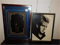 FRAMED OILER AND JAMES DEAN PICTURE