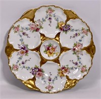 Oyster plate - Limoges - 9" dia.