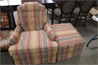 SWIVEL CHAIR AND FOOTSTOOL