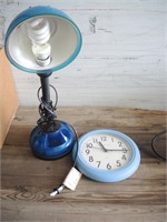 DESK LAMP AND CLOCK