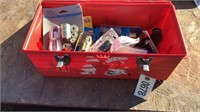 Tool box, miscellaneous assortment of electrical