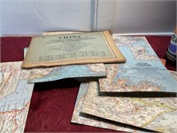 21 1960s fold out National Geographic maps