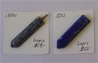Lot Of 2 Lapis Pieces - 2" In Length