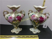 2 Victorian style vases