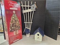 Birdhouse Decor  Fiberoptic Christmas Tree