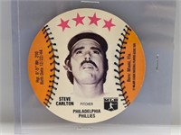 1976 Towne Club Pop Centers Discs Steve Carlton