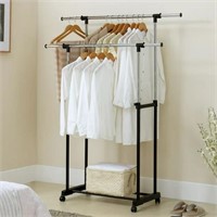 E9969  Zimtown Adjustable Rods Clothing Rack, Roll