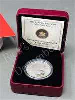 2013 Canada $10 dollar fine silver coin